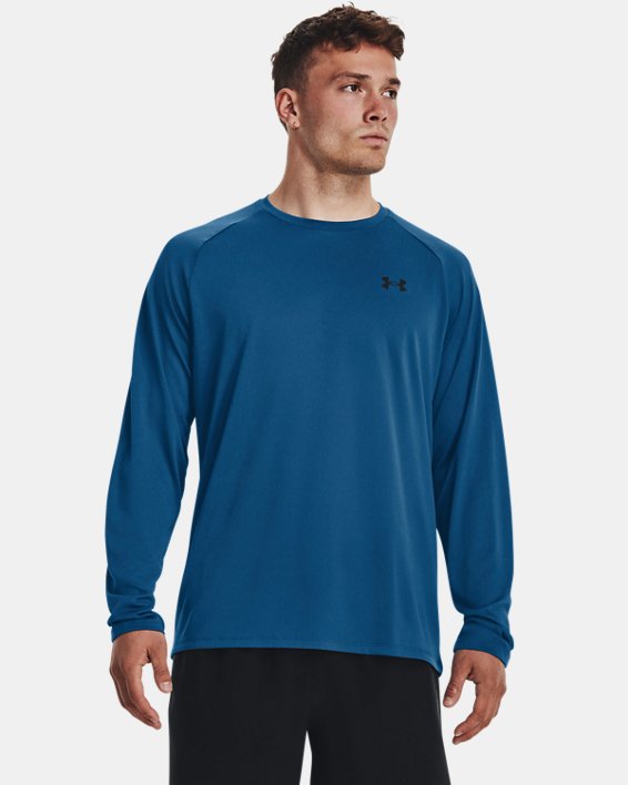 Men's UA Tech™ Long Sleeve, Blue, pdpMainDesktop image number 0